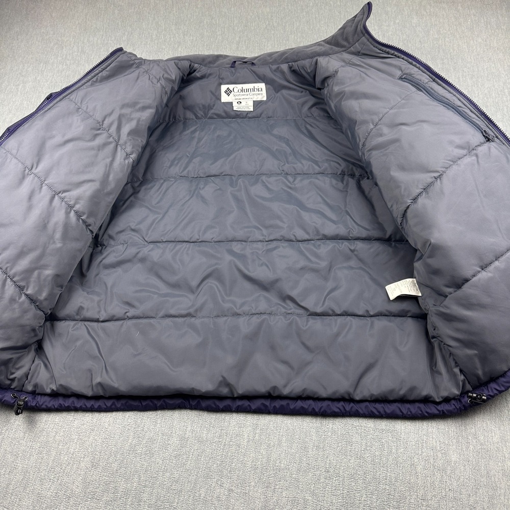 Columbia Jacket Mens‎ XL Purple Full Zip Bomber Outdoor Hiking Puffer Mock Neck - Picture 7 of 14